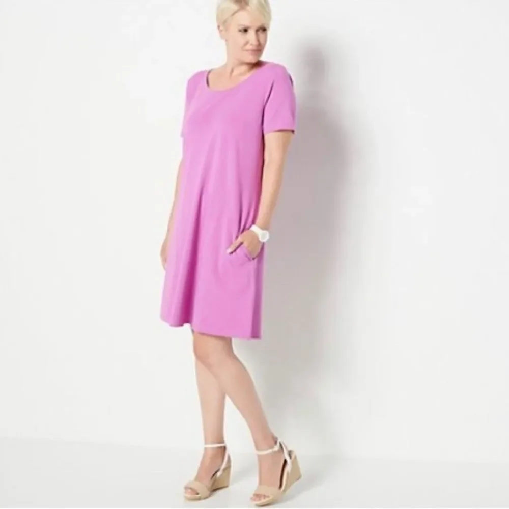 Isaac Mizrahi Live! Short-Sleeve Swing Dress